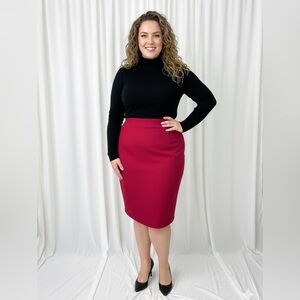 Talbots- Red Plus Size Pencil Skirt (size 18w)